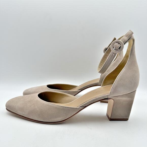 Bernardo Womens Remy Block Heel Pump US 10M EU 40 Beige Leather GUC - Picture 8 of 14